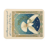 Peace Dove With Olive Sprig Decor  Magnet (Horizontal)