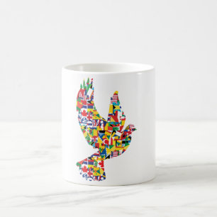 Peace Dove World Fahnen Kaffeetasse