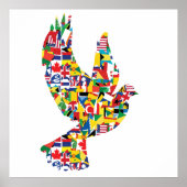 Peace Dove World Flags Poster (Vorne)
