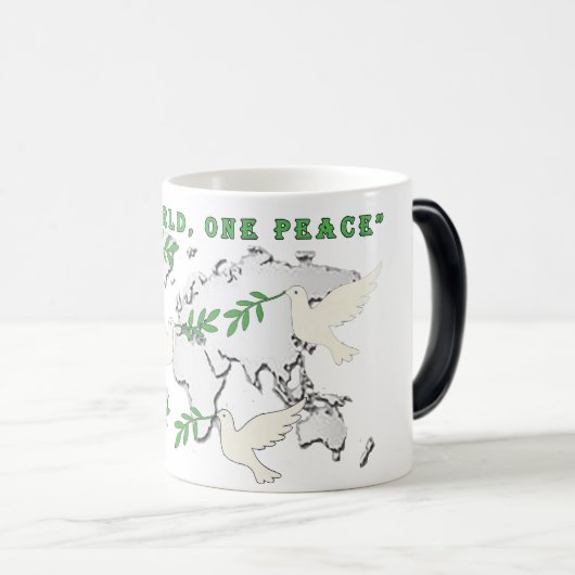 Peace Dove World Map Tasse (VorderseiteRechts)