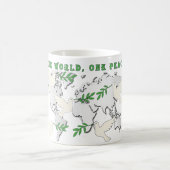 Peace Dove World Map Tasse (Mittel)