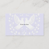 Peace Doves Business Card Visitenkarte (Rückseite)