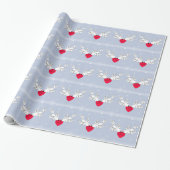 Peace Doves Heart Snowflakes Birds Geschenkpapier (Ungerollt)