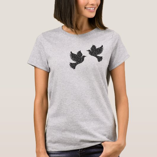 Peace Doves T - Shirt - Schildkrötentaubendesign - (Vorderseite)