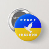 Peace Dow Support Ukraine Button ukrainische Flagg (Vorne & Hinten)