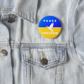 Peace Dow Support Ukraine Button ukrainische Flagg (Beispiel)