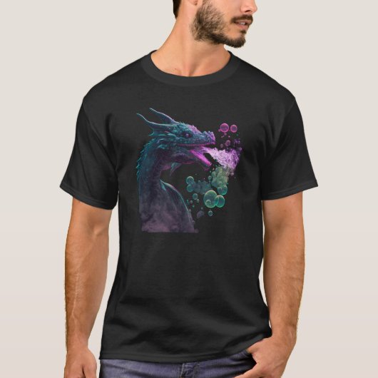 Peace Dragon With Bubbles T-Shirt (Vorderseite)
