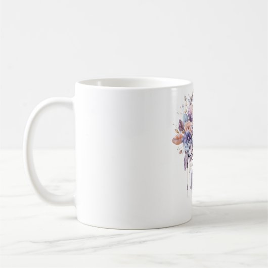 Peace Dream Catcher Lila Feathers Kaffeetasse (Links)
