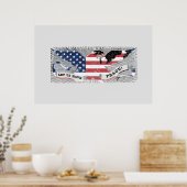 Peace Eagle Americana Patriotic Art Poster (Küche)