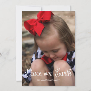 Peace Earth Kid Weihnachtsfeiertag Foto Vollblut Feiertagskarte