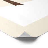 Peace Earth Minimalistisch Fox Bird Animal Poster (Ecke)