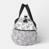 Peace Elegance White Graceful Dove Pattern Hochzei Duffle Bag (Rechts)