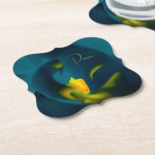 "Peace" Eleganter Orchid Paper Untersetzer (angewinkelt)