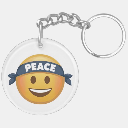 Peace Emoji Schlüsselanhänger (Rückseite rechts)