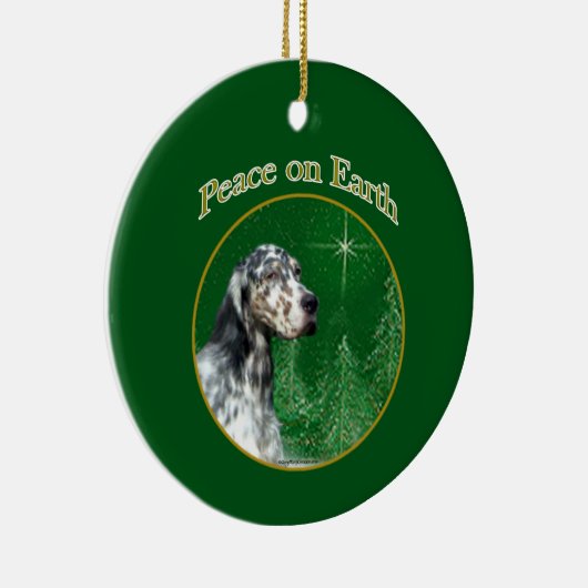 Peace English Setter Keramik Ornament (Rechts)