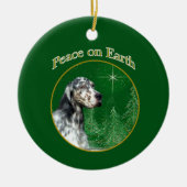 Peace English Setter Keramik Ornament (Vorne)