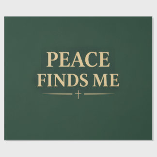 Peace Finds Me Christian Faith Design Geschenkpapier