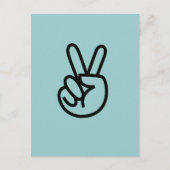 Peace Fingers Postkarte (Vorderseite)