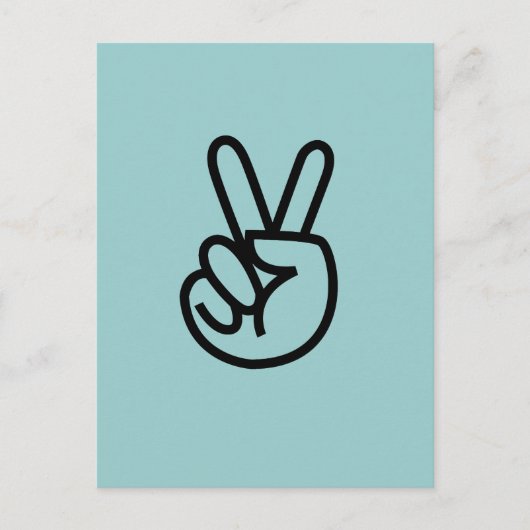 Peace Fingers Postkarte (Vorderseite)