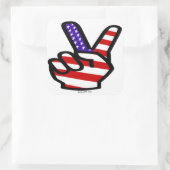 Peace Fingers USA Stickers (Tasche)