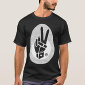 Peace First Peace Hand Sign White T-Shirt (Vorderseite)