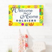 PEACE - Flachmuster mehrfarbig + Ihr Backgr. Banner (Insitu)