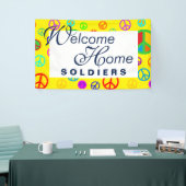 PEACE - Flachmuster mehrfarbig + Ihr Backgr. Banner (Messeveranstaltung)