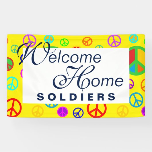 PEACE - Flachmuster mehrfarbig + Ihr Backgr. Banner (Horizontal)