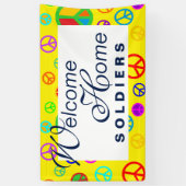 PEACE - Flachmuster mehrfarbig + Ihr Backgr. Banner (Vertikal)
