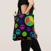 PEACE - Flachmuster mehrfarbig + Ihr Backgr. Tasche (Von Nahem)