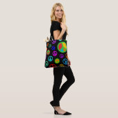 PEACE - Flachmuster mehrfarbig + Ihr Backgr. Tasche (Am Model)