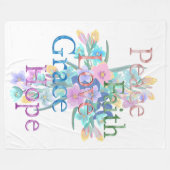 Peace Fleece Blanket (Vorderseite (Horizontal))