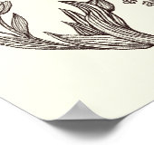 Peace Floral Zeichnend Niedlich Boho Hippie Blume Poster (Ecke)