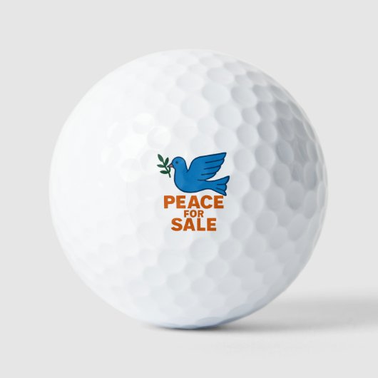 'Peace for Sale' Thema Golfball (Vorderseite)