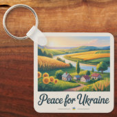 Peace for Ukraine. keychain Schlüsselanhänger (Vorderseite)