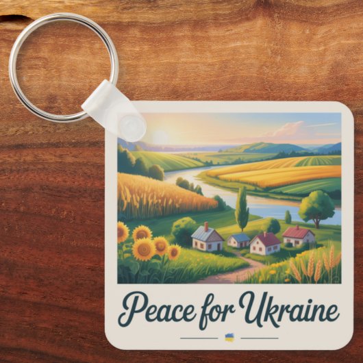 Peace for Ukraine. keychain Schlüsselanhänger (Vorderseite)
