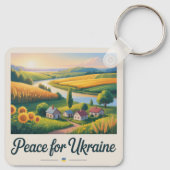 Peace for Ukraine. keychain Schlüsselanhänger (Rückseite)