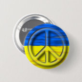 Peace for Ukraine Logo Flag Button (Vorne & Hinten)
