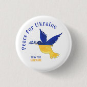 Peace for Ukraine & Pray for Ukraine Button (Vorderseite)