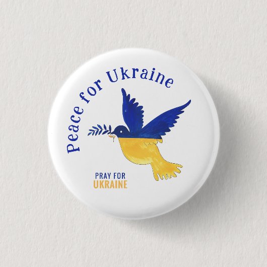 Peace for Ukraine & Pray for Ukraine Button (Vorderseite)