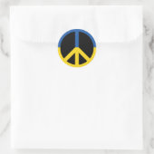 peace for ukraine runder aufkleber (Tasche)