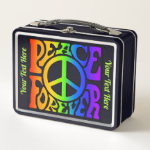Peace Forever Vintag Retro Rainbow Custom 2-seitig