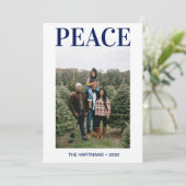 Peace Foto Feiertagskarte (Stehend Vorderseite)