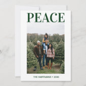 Peace Foto Feiertagskarte (Vorderseite)