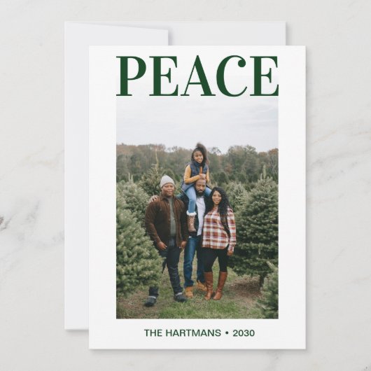 Peace Foto Feiertagskarte (Vorderseite)