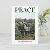 Peace Foto Feiertagskarte (Stehend Vorderseite)