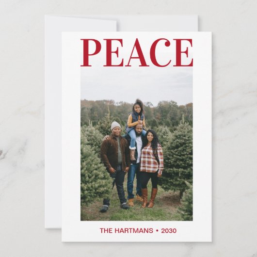 Peace Foto Feiertagskarte (Vorderseite)