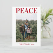 Peace Foto Feiertagskarte (Stehend Vorderseite)