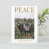 Peace Foto Feiertagskarte (Stehend Vorderseite)