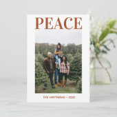 Peace Foto Feiertagskarte (Stehend Vorderseite)